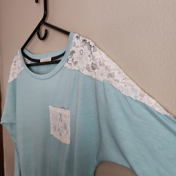 Teal/Mint LongSleeve Top - Picture 2 of 6